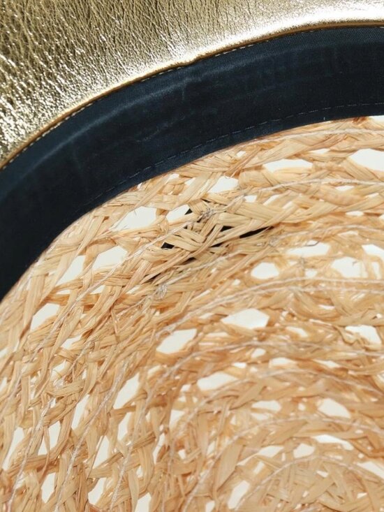 PRADA Hat Raffia S Beige 1HC225 Auth BAZ670M main image 8